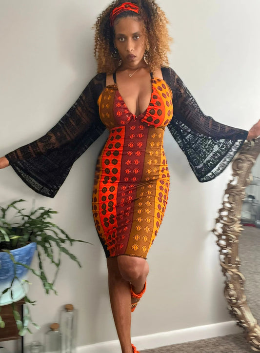 Cowrie Goddess Pencil Dress