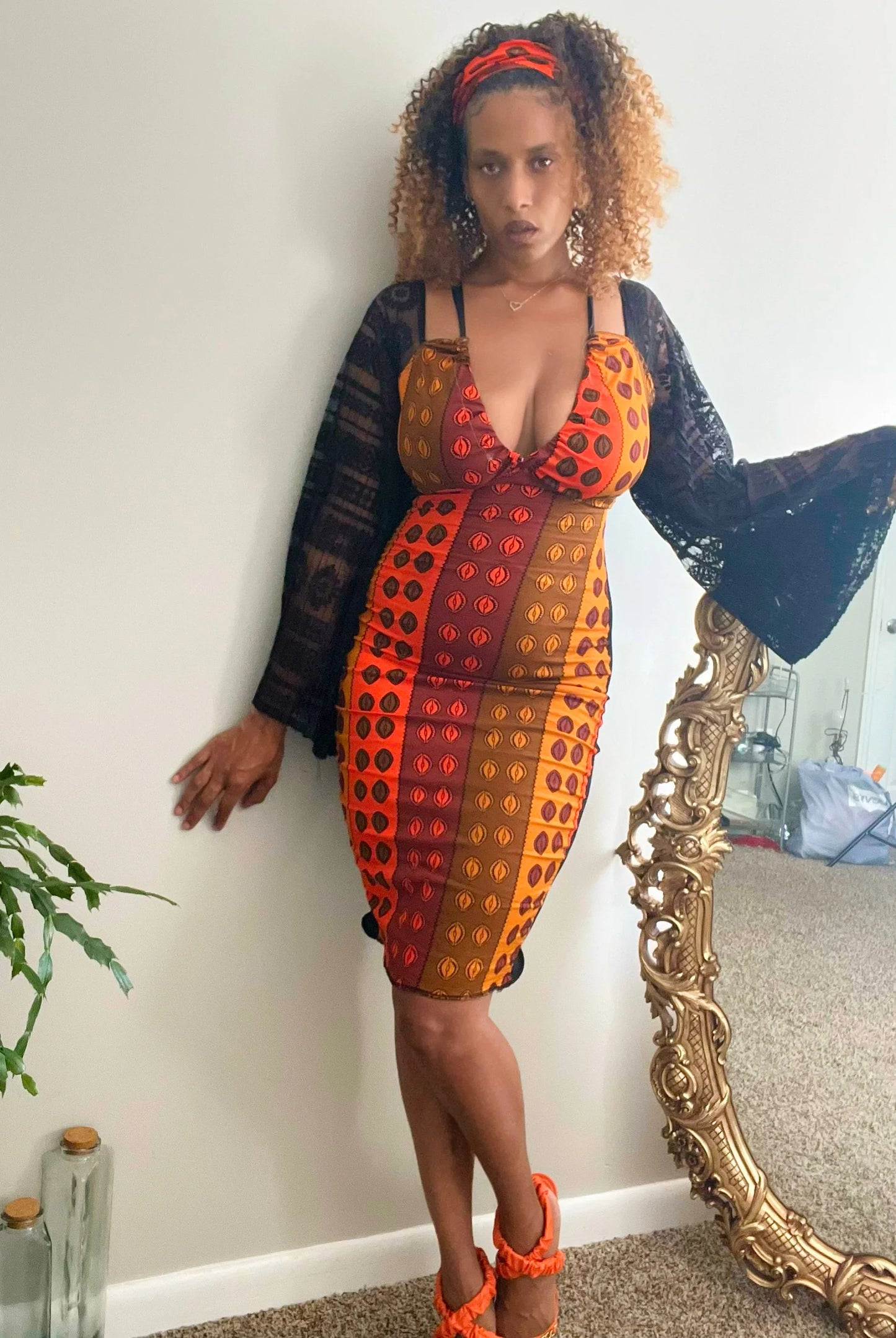 Cowrie Goddess Pencil Dress