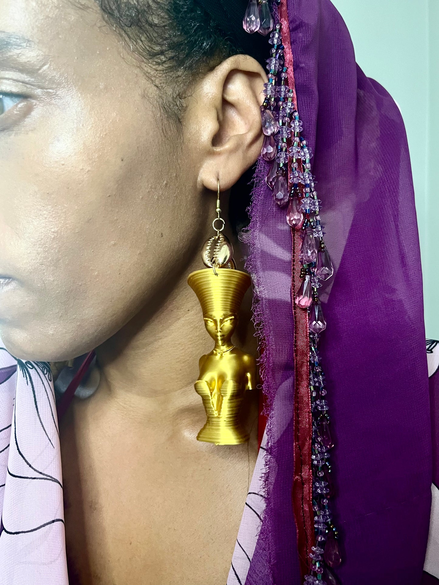 Golden Nubian Oasis Earrings