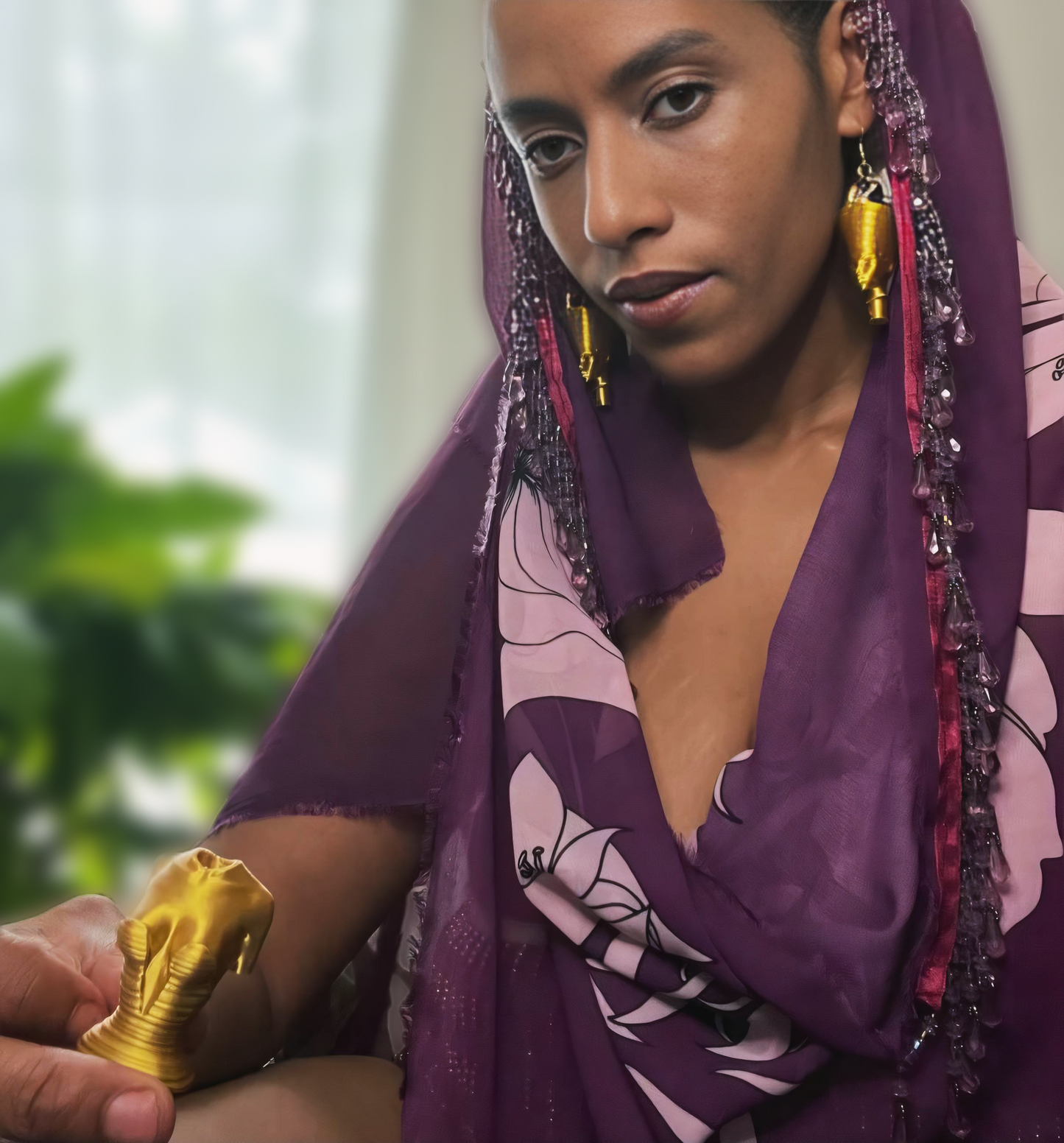 Purple Rain Drops Shawl