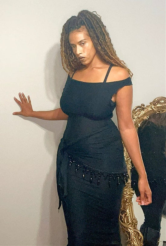 Black Ancient Shawl & Dress